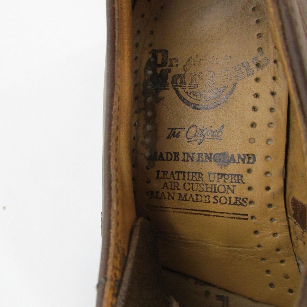 Dr. Martens Kids Shoes Oxford Brown Leather UK 11 / US 12 Made In England Low - Picture 8 of 9
